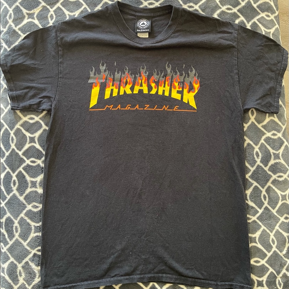 Black Thrasher T-Shirt Size Medium